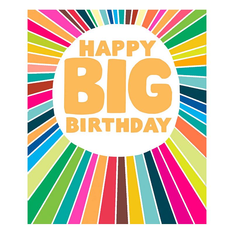 Happy Big Birthday Foil Stars Card HD2406 front