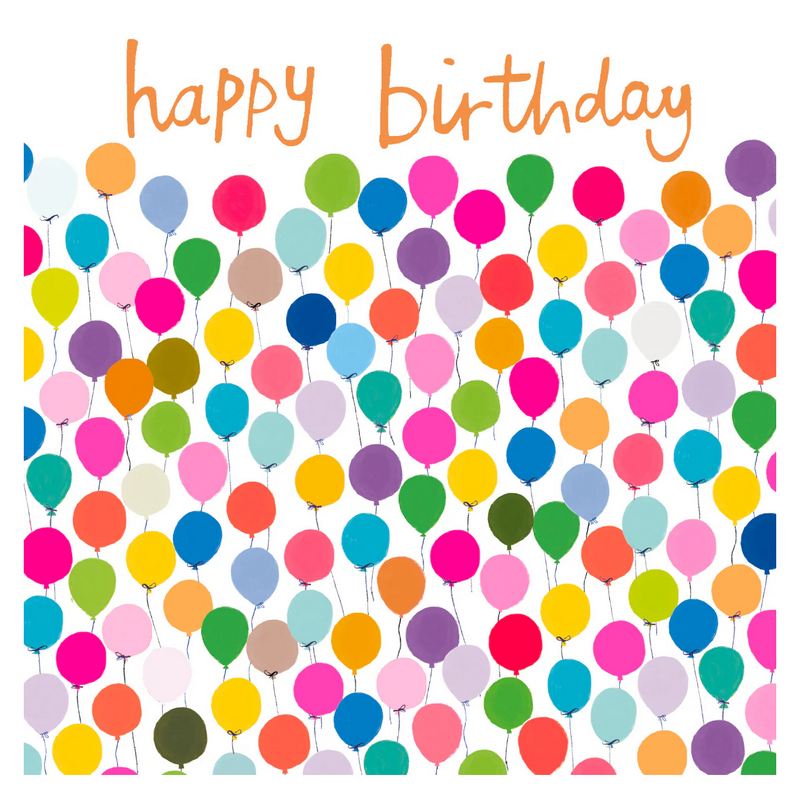 Happy Birthday Bright Foil Balloons Card AZ2523 front