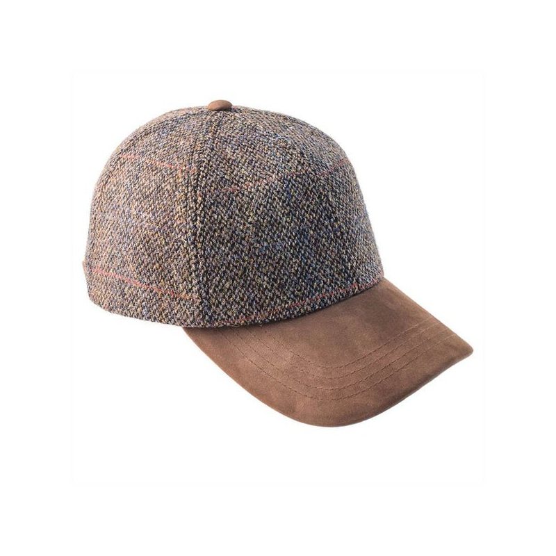 Heather Hats Baseball Cap Glencairn Harris Tweed Grey ZH016-GREY