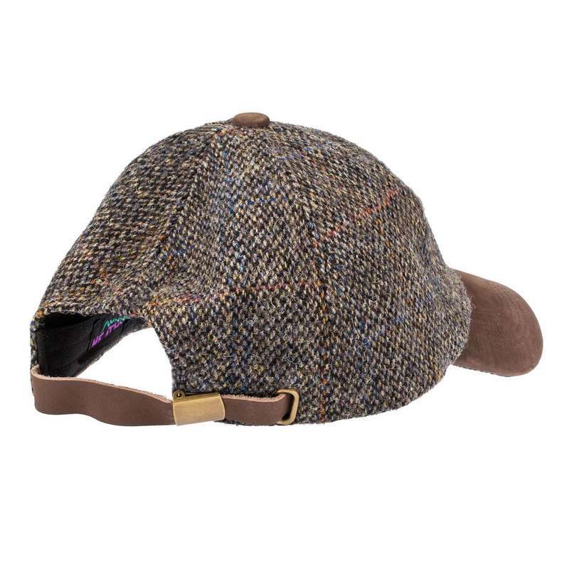 Heather Hats Baseball Cap Glencairn Harris Tweed Grey ZH016-GREY back