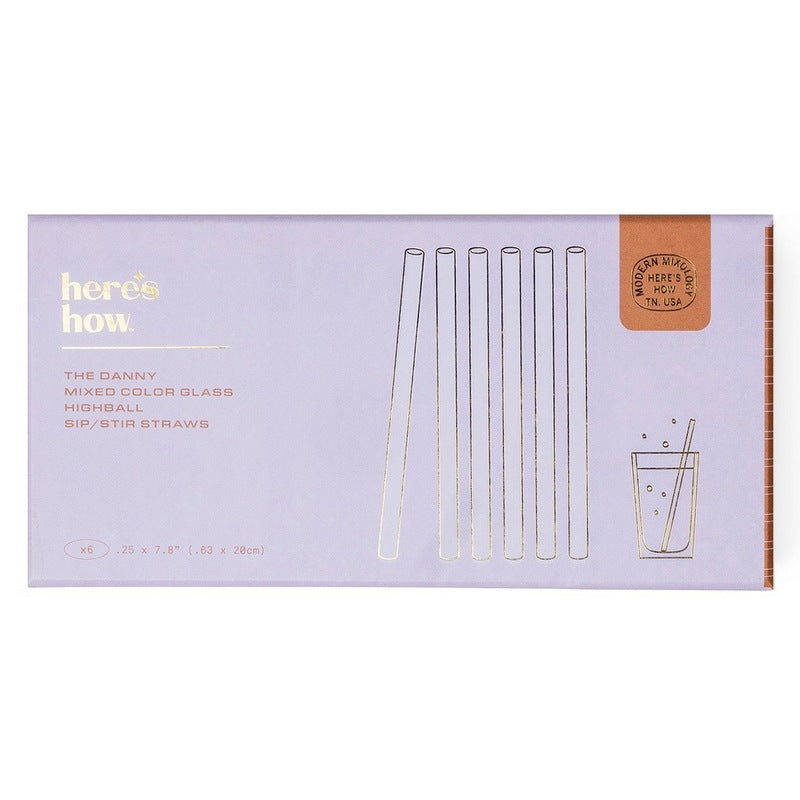 Here's How Dannie Glass Highball Straws HHC167 box front