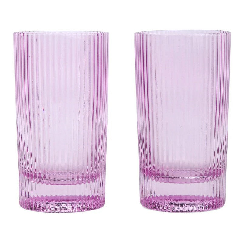 Here's How Stella Highball Glass Lilac Set of 2 HHC123 pair