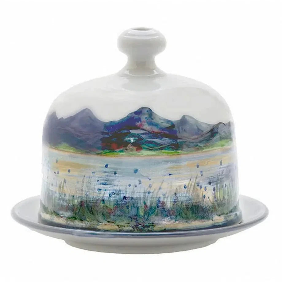 Highland Stoneware Landscape Arran Cheese Dish 0665LS front