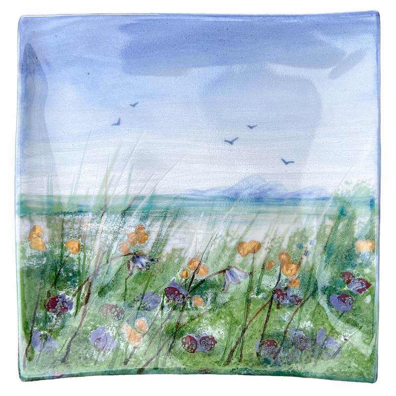 Highland Stoneware Machair Medium Square Plate 1711MAC front