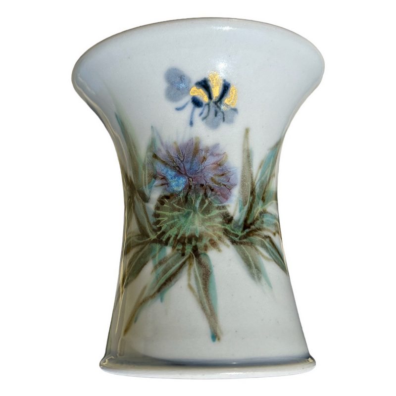 Highland Stoneware Thistle Cylinder Vase Extra Small 0851TH bee