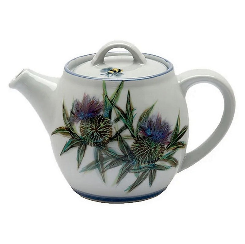 Highland Stoneware Thistle Teapot 0525TH front