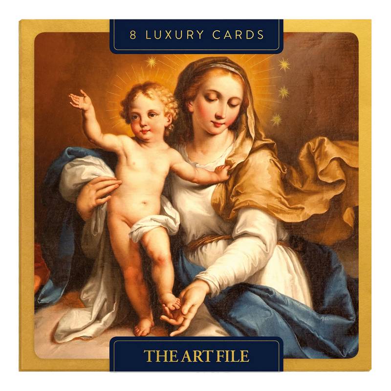 Holy Mary and Child Luxury Christmas Cards Box LBX113 front