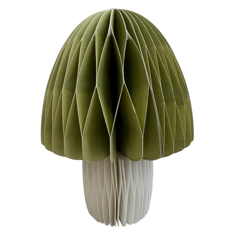 Honeycomb Paper Mushroom Sage & White large