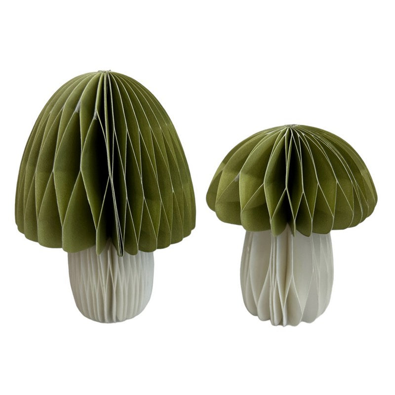 Honeycomb Paper Mushroom Sage & White selection