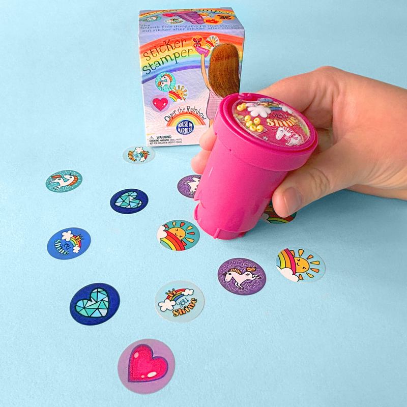 House Of Marbles Rainbow Sticker Stamper 213266 in use 1
