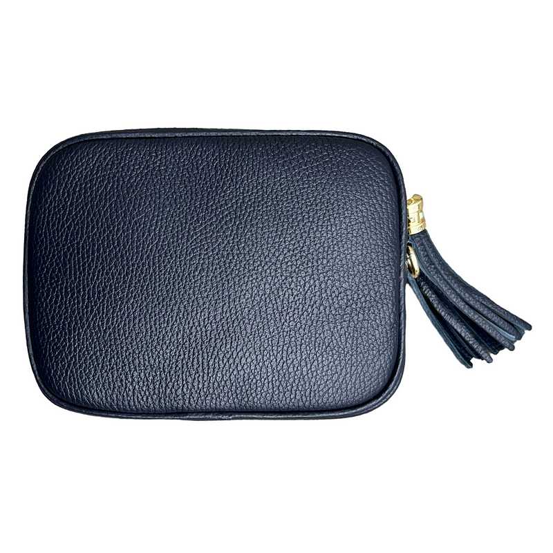 Italian Leather Big Box Bag in Navy PS233 front