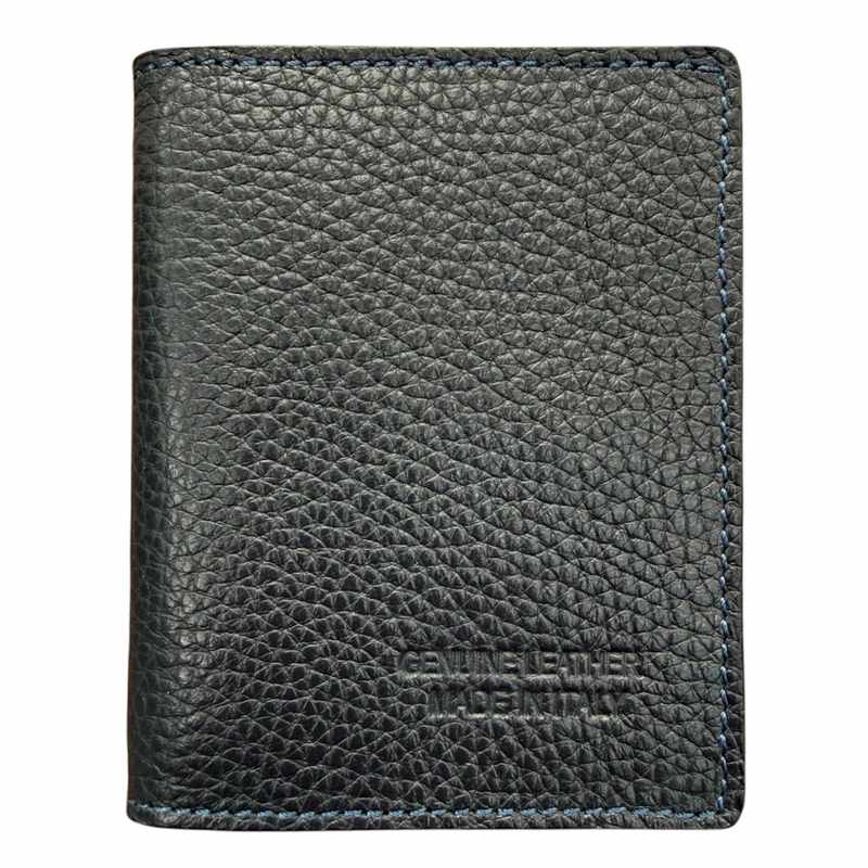 Italian Leather Card Case Navy front