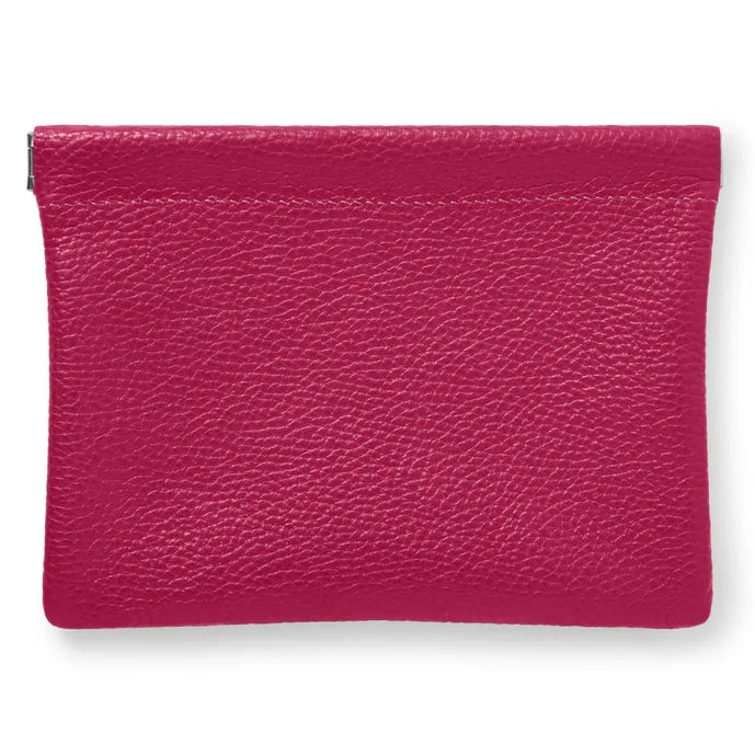Italian Leather Mini Clutch PS645 Fuchsia