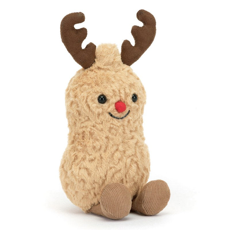 Jellycat Soft Toys Amuseables Peanut Reindeer A6PRD front