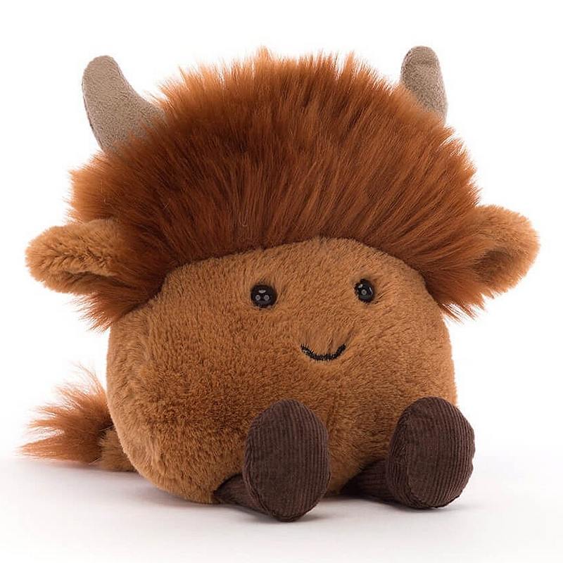 Jellycat Soft Toys Amuseabean Highland Cow AD3HCN front