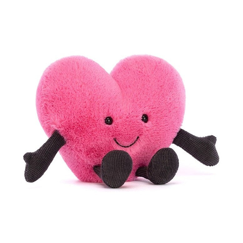 Jellycat Soft Toys Amuseable Pink Heart Small A6HOTPH front