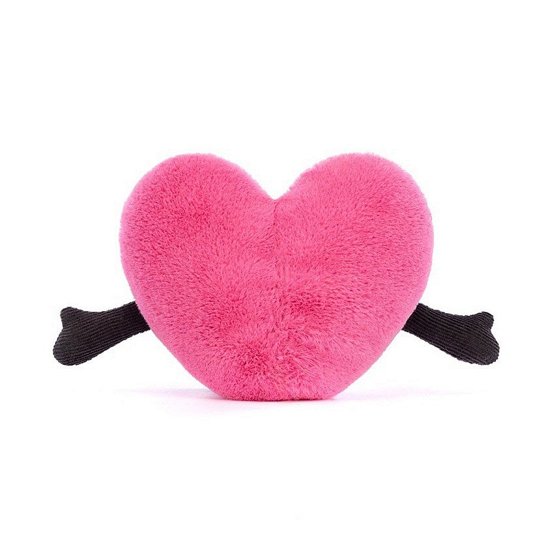 Jellycat Soft Toys Amuseable Pink Heart Small A6HOTPH rear