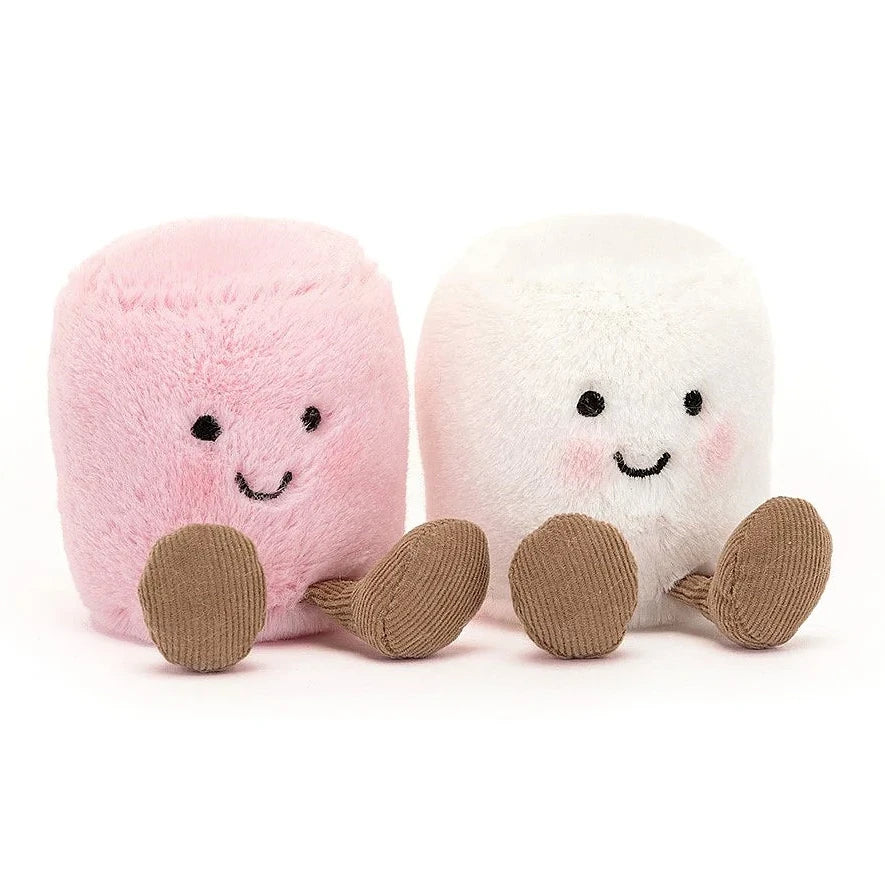Jellycat Soft Toys Amuseable Pink & White Marshmallows A6MPWN front