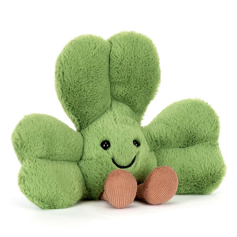 Jellycat Soft Toys Amuseable Siofra Shamrock A6SHM angled