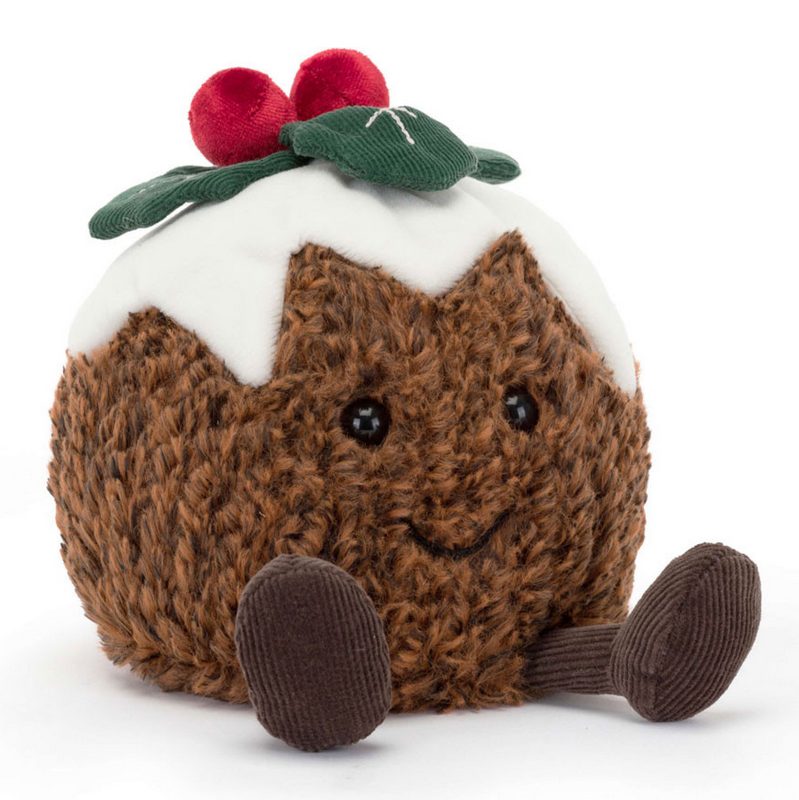 Jellycat Soft Toys Amuseables Christmas Pudding A4PUD angled front