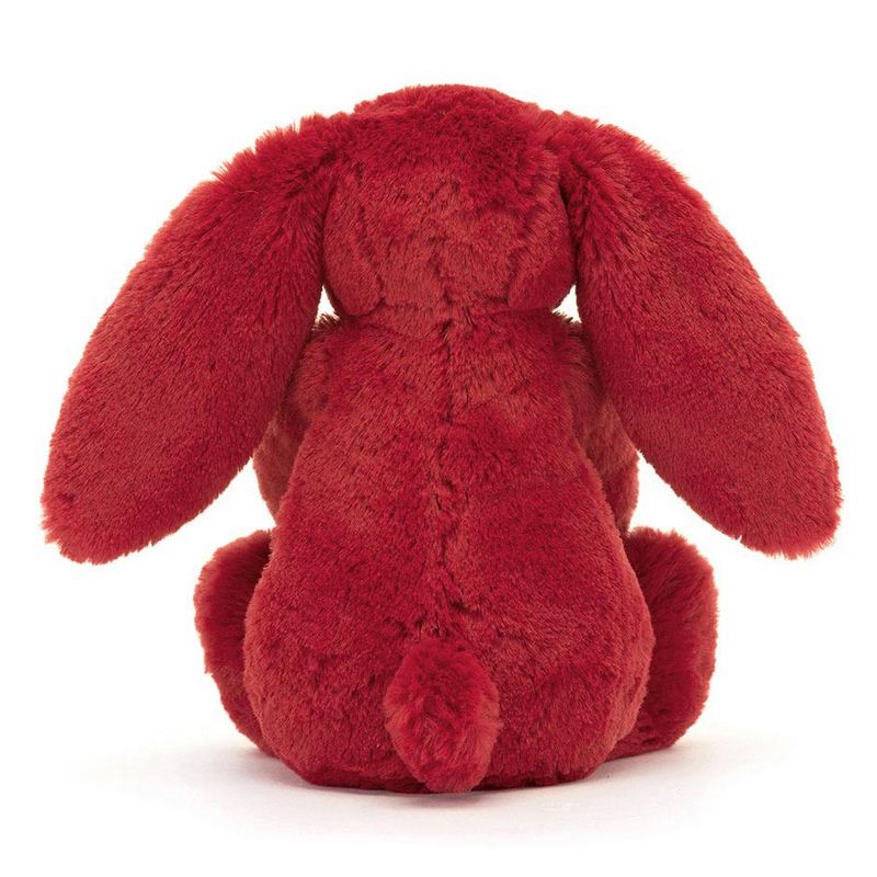 Jellycat Soft Toys Little Bashful Cranberry Bunny BASS6CRAN rear