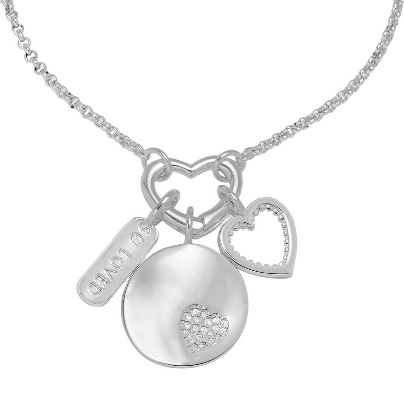 Joma 7541 Little Links Heart Clasp So Loved Charms Bracelet Silver-plated detail