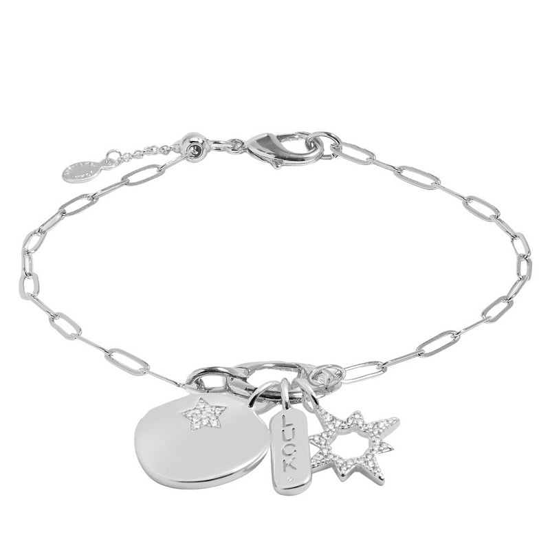 Little Links Oval Clasp Luck Charms Bracelet Silver-plated