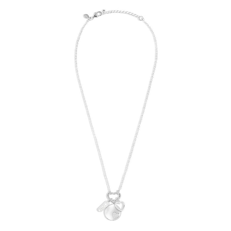 Joma 7547 Little Links Heart Clasp So Loved Charms Necklace Silver-plated