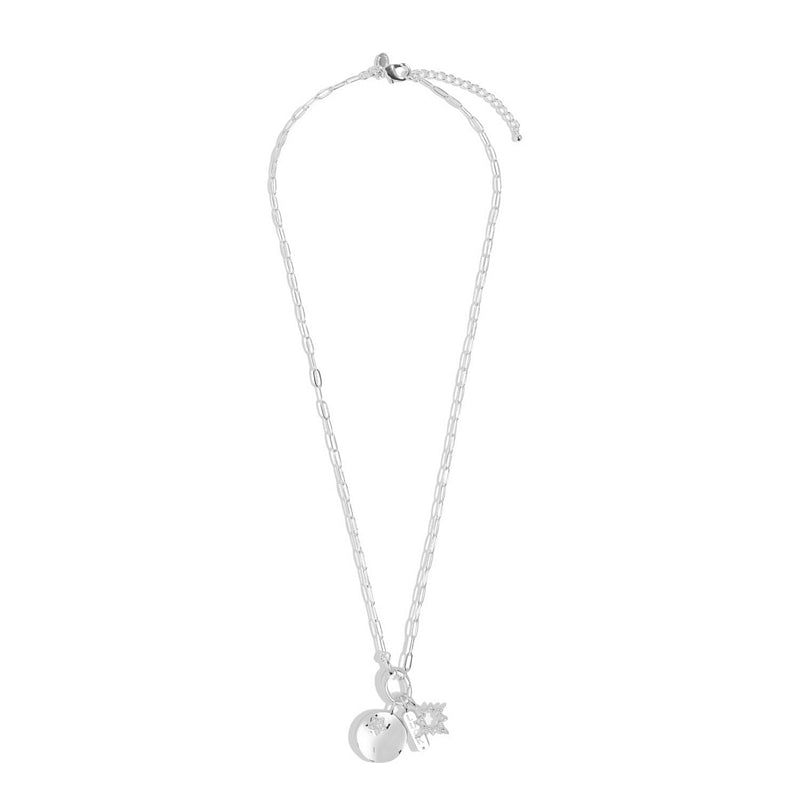 Joma 7549 Little Links Oval Clasp Luck Charms Necklace Silver-plated