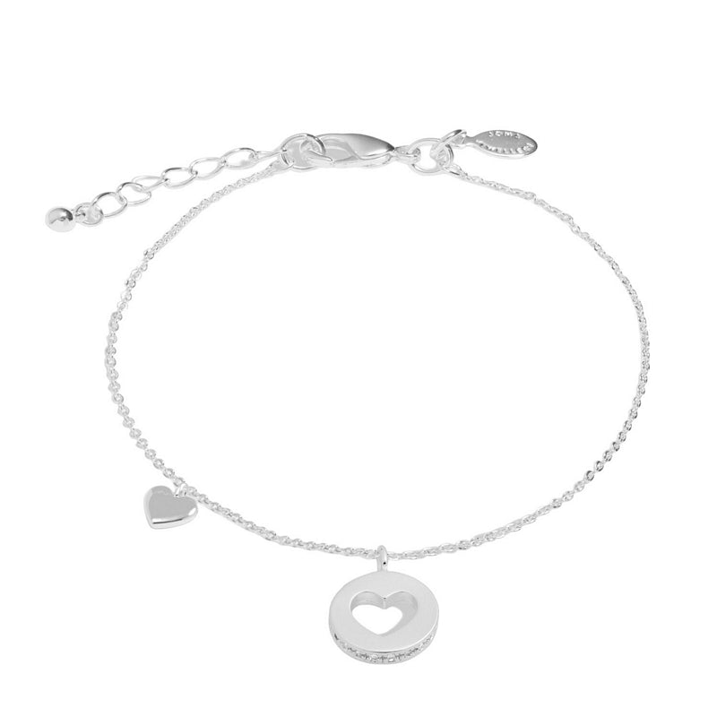 Joma 7719 Style Stories Pave Edge Heart Bracelet Silver-plated bracelet