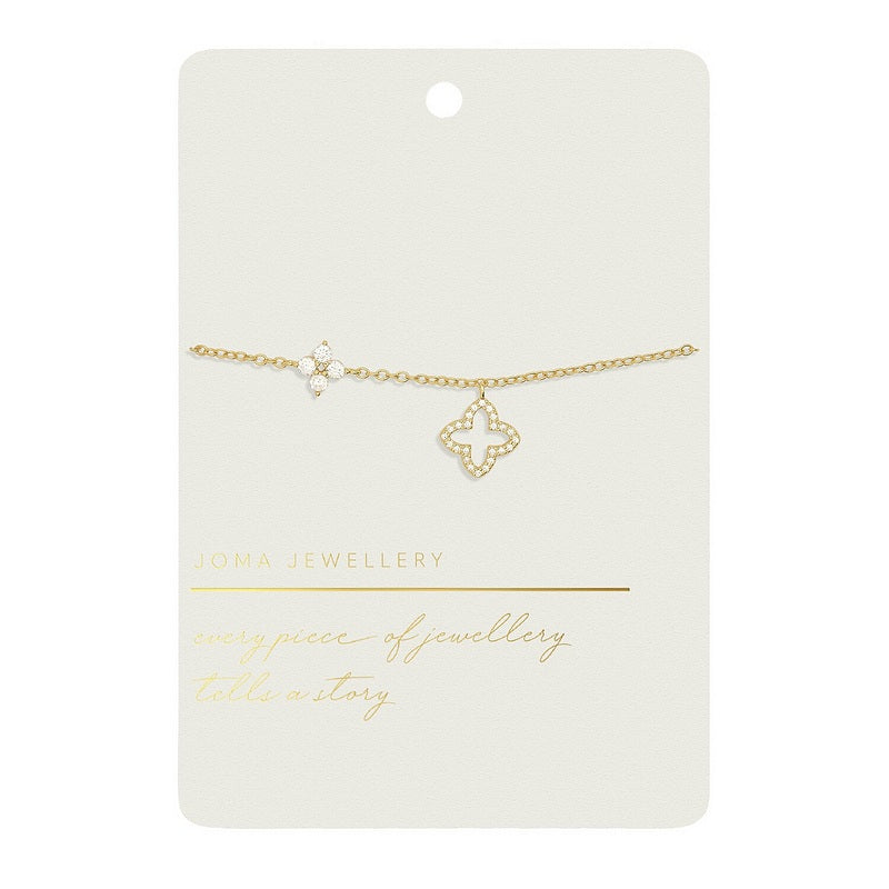 Joma 7725 Style Stories Pave Clover Bracelet Gold-plated packaging