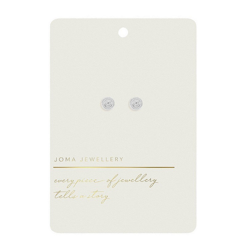 Joma 7734 Style Stories Coin Stud Earrings Silver-plated packaging