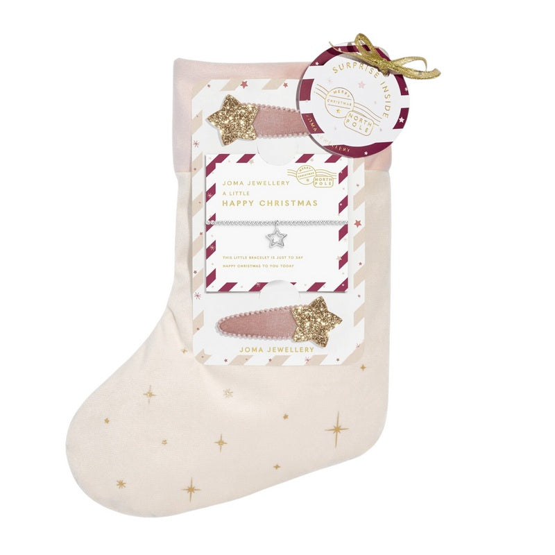 Joma C929 A Little Happy Christmas Kids Stocking with Bracelet and 2 Hair Clips main
