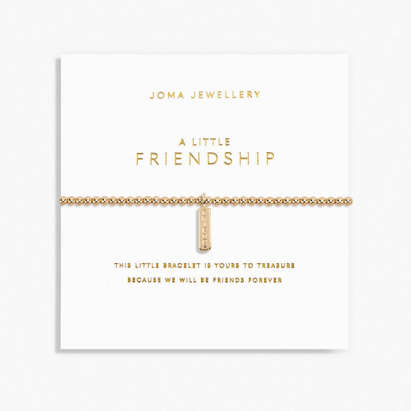 Joma Jewellery 6175 A Little Friendship Gold Bracelet on card
