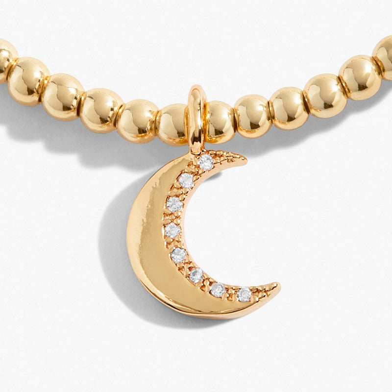 Joma Jewellery 6186 A Little Love You To The Moon Gold Bracelet detail