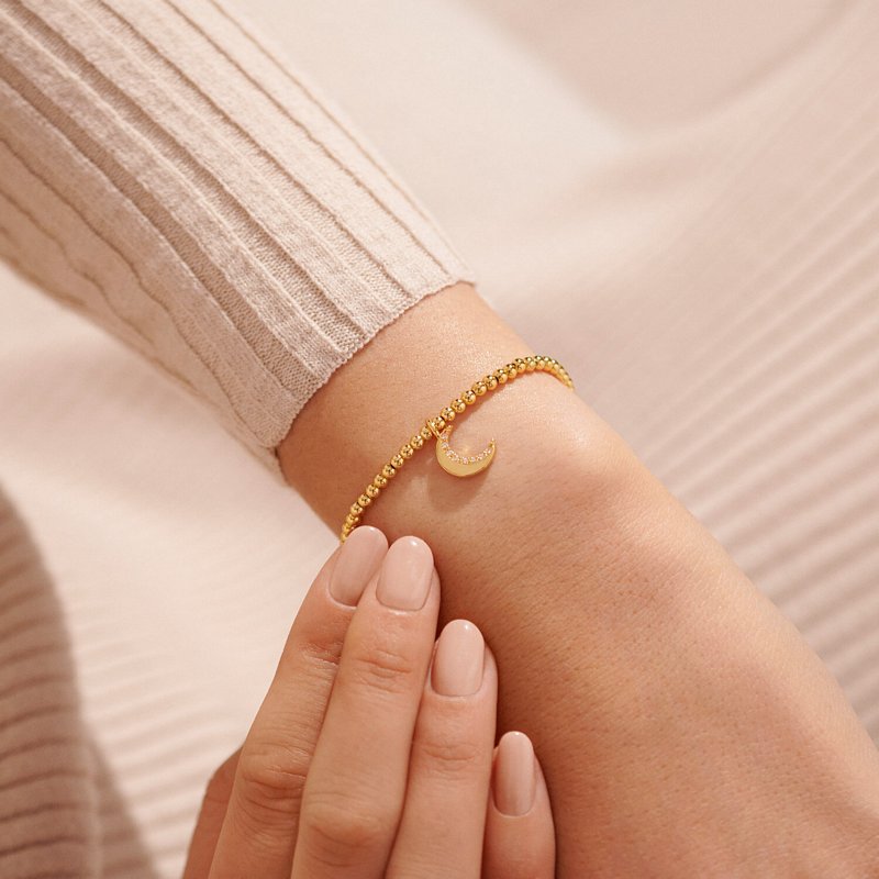 Joma Jewellery 6186 A Little Love You To The Moon Gold Bracelet on model