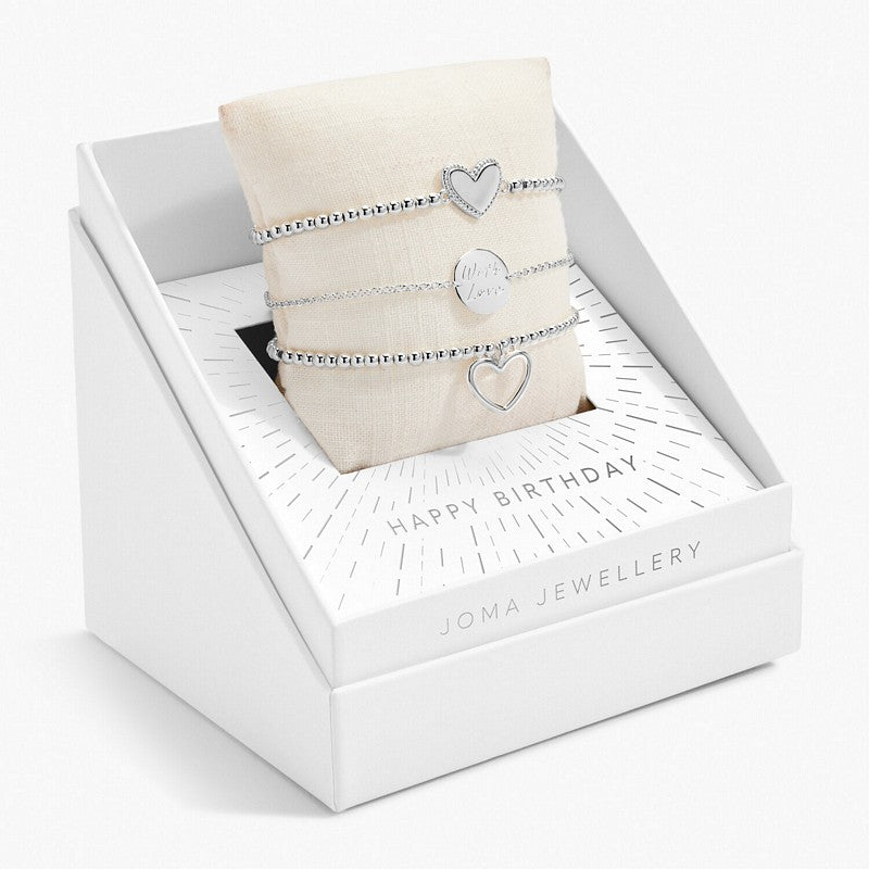 Joma Jewellery 6271 Celebrate You Gift Box 3 Bracelets Happy Birthday in box