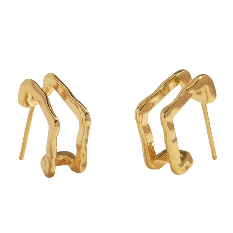 Joma Jewellery 8473 Soul Shine Earring Stack Textured Pearl Set of 2 Drop Earrings set 1