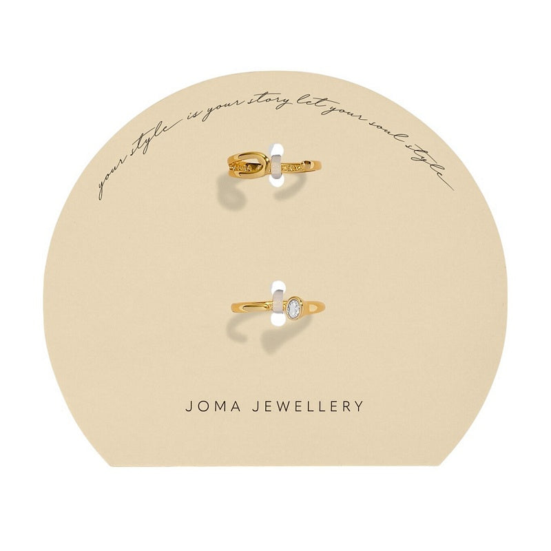 Joma Jewellery 8484 Soul Shine Ring Stack CZ Oval Set of 2 main