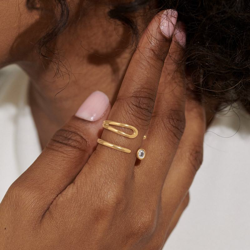 Joma Jewellery 8484 Soul Shine Ring Stack CZ Oval Set of 2 model
