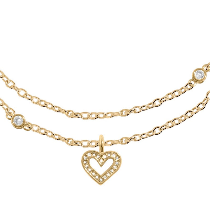 Joma Jewellery 8642 Lumia Heart Bracelet Gold detail