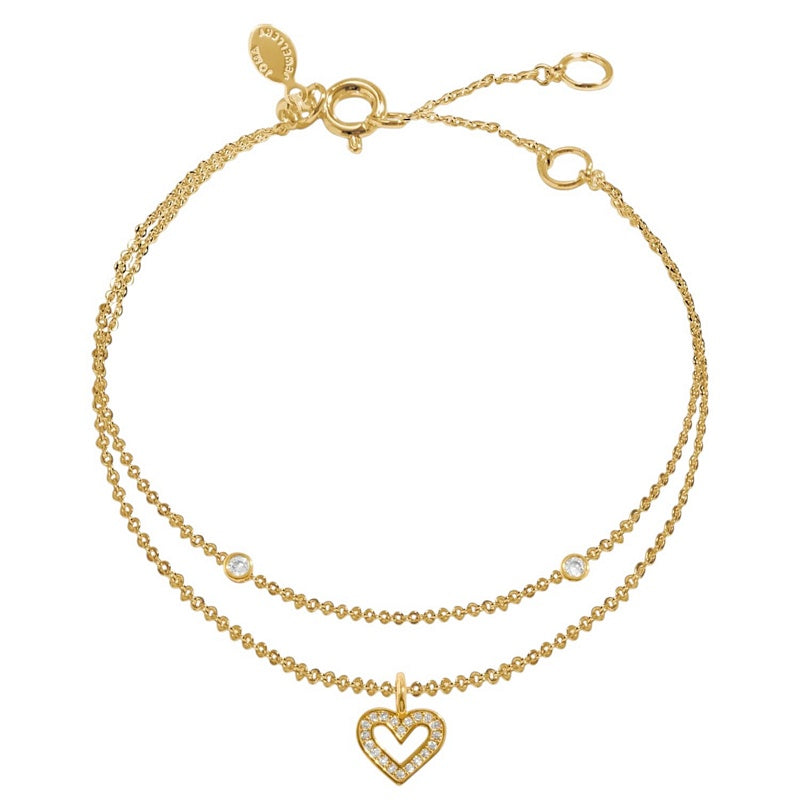 Joma Jewellery 8642 Lumia Heart Bracelet Gold top