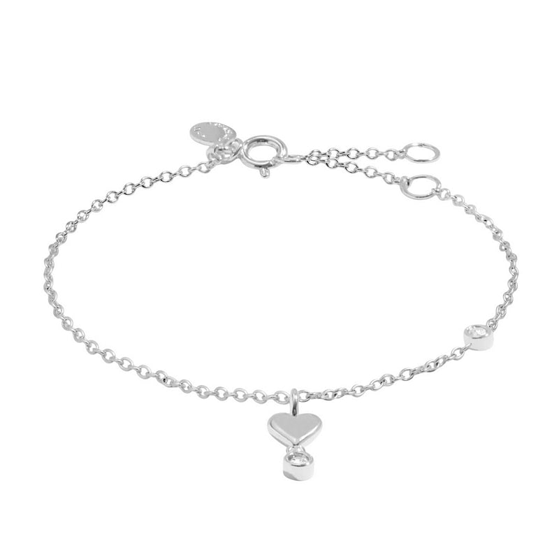 Joma Jewellery 8645 Lumia Drop Heart Bracelet Silver main