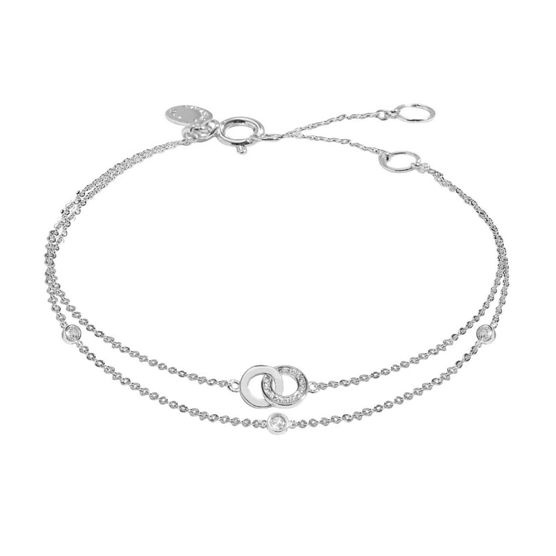 Joma Jewellery 8646 Lumia Linked Circles Bracelet Silver main