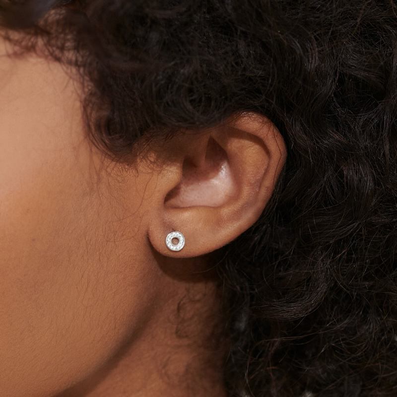 Joma Jewellery 8652 Lumia Circles Stud Earrings Silver model