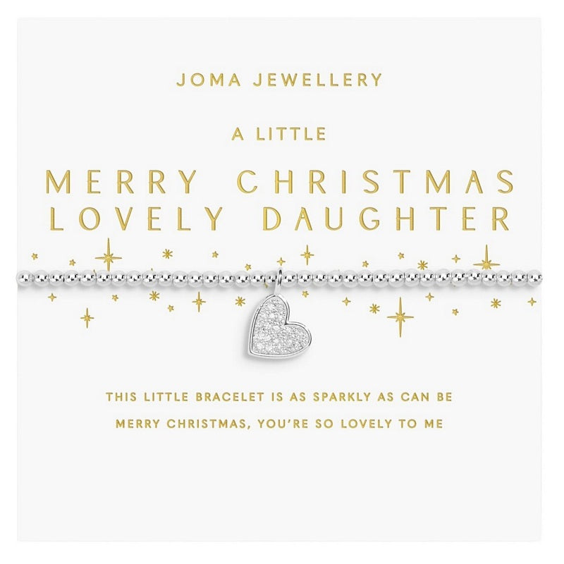 Joma Jewellery 9183 A Little Merry Christmas Lovely Daughter Bracelet on card