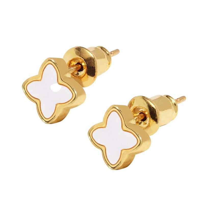 Joma Jewellery 9204 Style Stories Mother Of Pearl Clover Earrings side