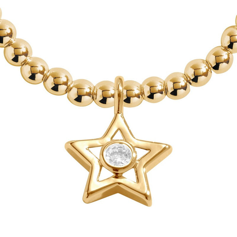 Joma Jewellery 9273 A Little Can't Thank You Enough Gold Bracelet detail