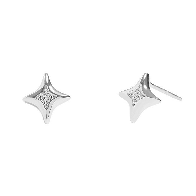 9335 Christmas Wishes Star Stud Earrings Pink Bauble front