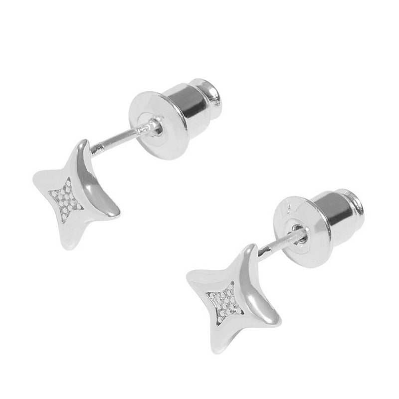 9335 Christmas Wishes Star Stud Earrings Pink Bauble side